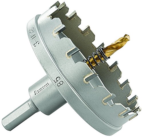 Starrett SM85 TCT Tungsten Carbide Tipped Sheet Metal Hole Saw, 3-11/32" Diameter (85 mm)