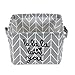 Small Foldable Storage Basket Canvas Fabric Waterproof Organizer Collapsible and Convenient For Nursery Babies Room 100% COTTON with Handle (Grey)