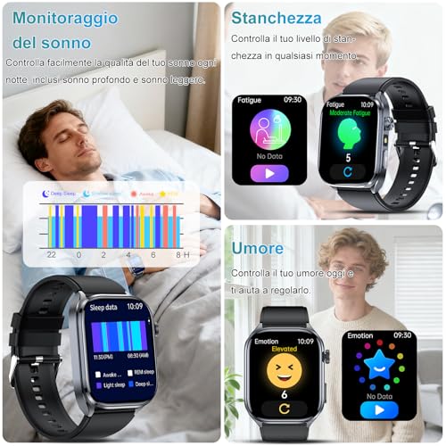 2026 AI GPT Smartwatch ECG Men and Women 2" Watch with Q&A AI Assistant | Blood Pressure,HRV,SpO2,Sleep,Heart Rate Monitor,BMI,IP68+Water Drainage,150+Sports,Torch,Phone,SOS,for Senior
