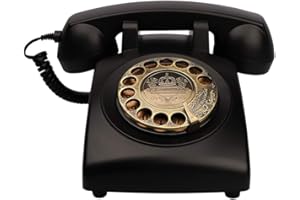 TelPal Antique Phones Corded Landline Telephone Vintage Classic Rotary Dial Home Phone of 1930s Old Fashion Business Phones Home Office Decor Landlines