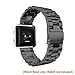 Infiland Fitbit Blaze Band, Stainless Steel Metal Replacement Strap Wrist Band for Fitbit Blaze Smart Fitness Watch - Black