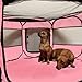 Paws & Pals 8-Panel Pop-Up Tent with Carry Bag Portable PlayPen for Pets, 48 by 48 by 25