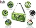 Medium Gym Duffle Bag with Pockets 60L - Foldable Lightweight Travel Bag for Women and Men (Dark Green)