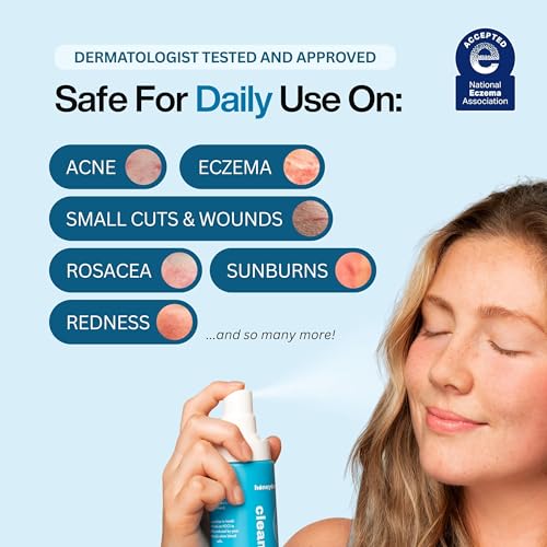 Hypochlorous Acid Spray – Dermatologist Tested HOCl Facial Cleanser for Sensitive, Acne-Prone & Irritated Skin – Soothes Redness, Eczema, Rashes & Itching – Skin Repair Spray, 60 ml + 200 ml - Honeydew Labs