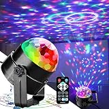 Disco Lights Party Lights QinGerS Dj Stage Light 7 Colors Sound Activated For Christmas KTV Club Lights Romantic decorati