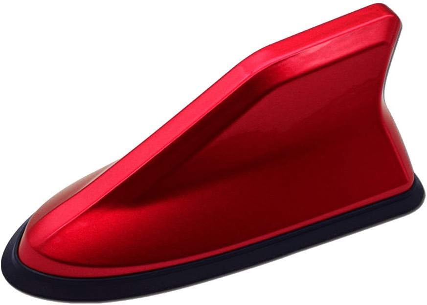ZHUOTOP Shark Fin Antenna Aerial Signal Amplifier Red Universal Fit for Most of Cars