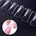 NICOLE DIARY 100Pcs Clear Nail Form Full Cover Quick Building Gel Mold Tips Finger Extension Nail System Poly UV Builder Gel DIY Manicure Tool
