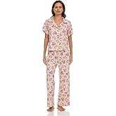 COCO BRANDS SpongeBob SquarePants Womens Pajama Sets - 2 Piece Cozy Button Down Sleep Shirts for Women and Pajama Pants Set