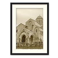 Ancient Architecture Theme Wall Art Black Framed Canvas Prints Home Decoration for Bedroom, Livingroom Ready to Hang - 23x31 inches