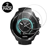 For Suunto 9 Smartwatch Screen Protector Tempered Glass - 9H Ultra Clear Explosion-proof Protective Film SUUNTO 9 Watch Screen Protector (2 PACK)