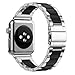 Greeninsync Strap Apple Watch 42mm Metal, Special Edition Apple Watch Stainless Steel Replacement Accessory Metal Band Wristbands Bracelet Strap W/Silicone Cover Black for Apple Watch Series 3/2/1