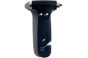 SUPER-CUTE PEPPER SPRAY Super-Cute Safety Hammer - Emergency Automotive Escape Hammer Tool, Seat Belt Cutter & Car Window Break Tool - Black, 1 Count