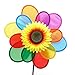 Techinal 1Pcs Plastic Windmill Wind Spinner Whirligig, Sunflower Rainbow Windmill Home Yard Decoration