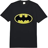 DC Comics Batman Vintage Black &amp; Yellow Batman Logo Comfort Colors Adult Heavyweight T-Shirt
