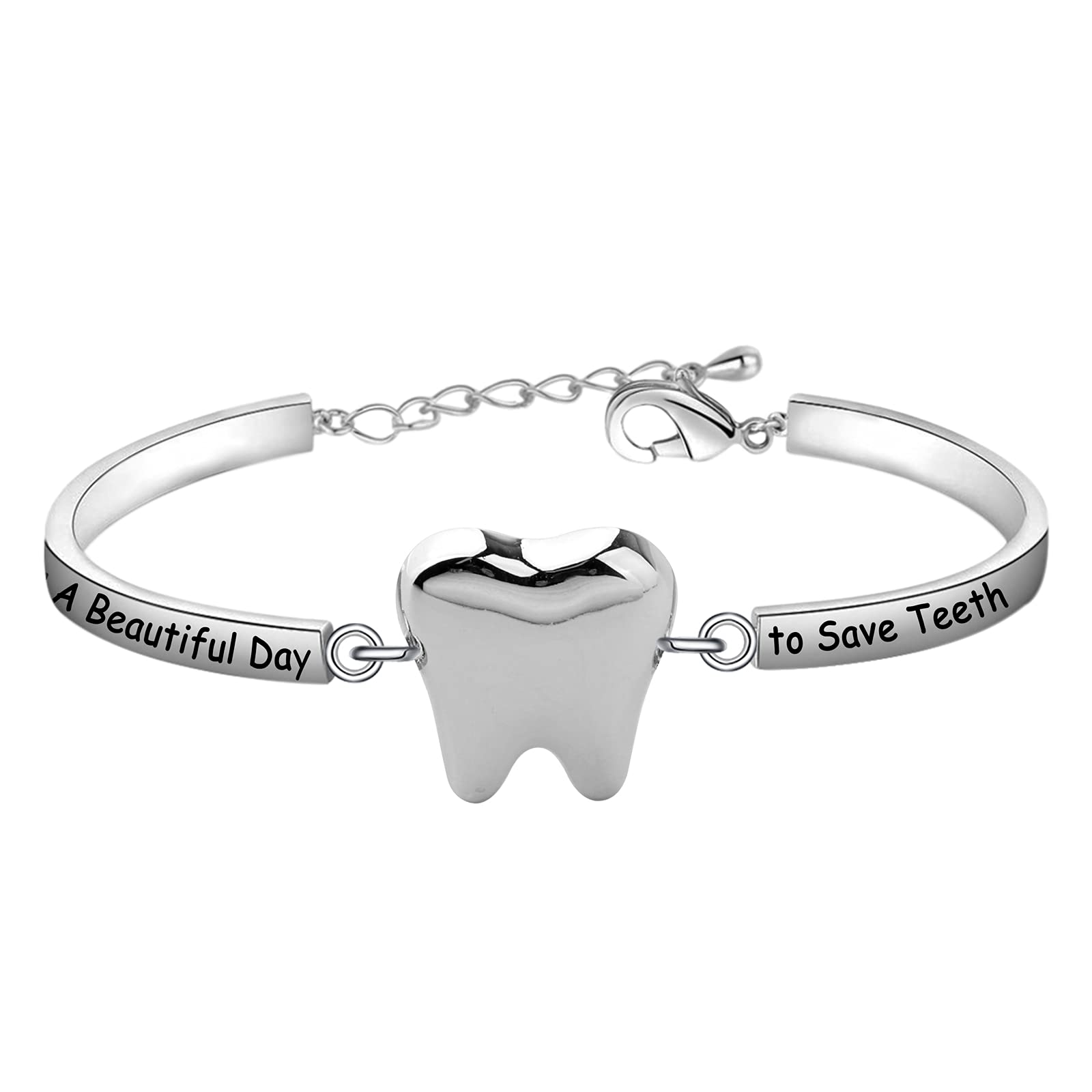 Dentist Gift Dental Hygienist Gift Dental Bracelet It’s A Beautiful Day To Save Teeth Bracelet (To Save Teeth Br EU)
