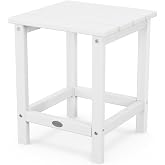 POLYWOOD Long Island 18" Side Table, White