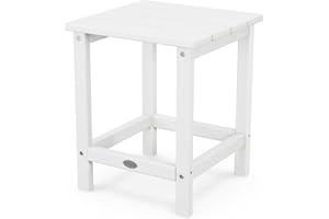 POLYWOOD Long Island 18" Side Table, White