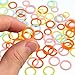 Blulu 200 Pieces Knitting Marker Rings Stitch Rings Markers Crochet Locking with Plastic Storage Box, 3 Sizes, Assorted Colors
