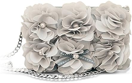 Case for iphone 6plus/6s plus, Multi-purpose Fashion Flower PU Leather Flip Wallet Credit Card Holder Women Handbag with Shoulder Chain Purse Bag Case (iphone 6 plus/6s plus, Grey)