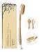 Natural Boar Bristle Body Brush and Soft Wool and Boar Bristle Face Brush Set for Wet/Dry Bath Brushing Shower, Washing, Excellent for Skin Exfoliating, Cellulite Treatment and Lymphatic Massage.
