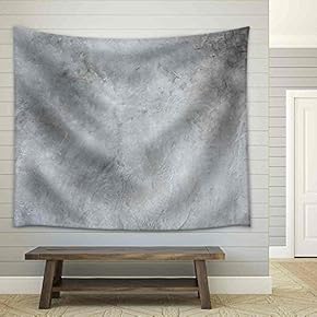 Old Cracked Cement Wall Texture Background - Fabric Wall Tapestry Home Decor - 51x60 inches