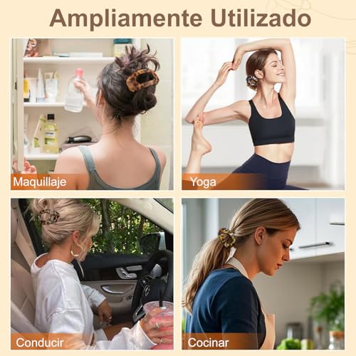 Horquillas Planas para Cabello, Pinzas para el Cabello Planas y Curvas para Mujeres Cómodas, Pinzas Ergonómicas Curvas para el Cabello Antideslizante para Cabello Grueso y Fino