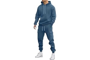 Men's 2 Piece Outfits Hoodie Sweatshirt Tracksuit & Joggers Sweatpants Sweatsuit Set Fall Winter