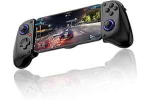 FINGEREVO D11 Mobile Gaming Controller for iOS Android Tablet PC Devices, Blue-tooth Gamepad Streaming Retractable Joystick Designed for Smart Mobile Phones Pads N-S BDP-D11 Black