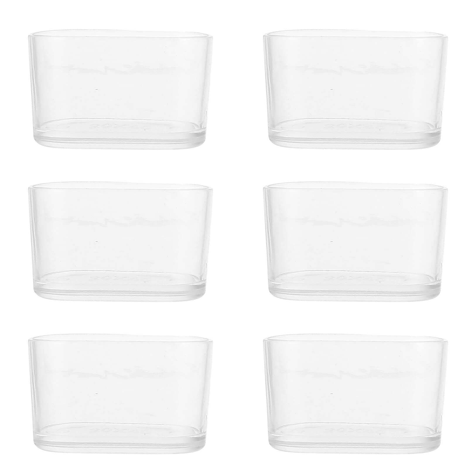 HOMSFOU 24Pcs Oval Chair Leg Caps Silicone Furniture Feet Covers Pads Chair Leg Floor Covers Protector Clear 20x40mm