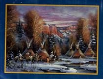 Bits and Pieces Light-Up Puzzle by Kirk Randle - Fireside Tipis - 1000 piece by Bits and Pieces