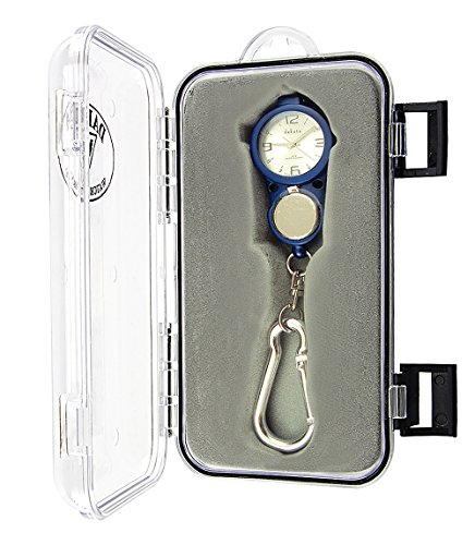 Dakota Clip Watch Blue - Magnifier Flip Clip Watch, Water Resistant. Comes With Sturdy Aluminium Carabiner Clip To Attach In Backpack, Purse Handle And Anywhere. Packed In A Rugged Plastic H2O Box. - Thumbnail 4
