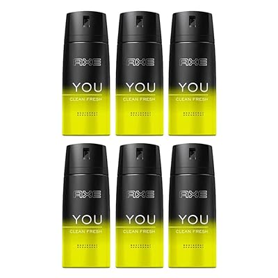 6-Pack Axe Deodorant Body Spray, Clean Fresh Men's Kuwait Ubuy