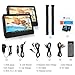 WONNIE 10.5'' Dual Screen DVD Player Portable Car Headrest Video Players, Great Gifts for Kids（Black）