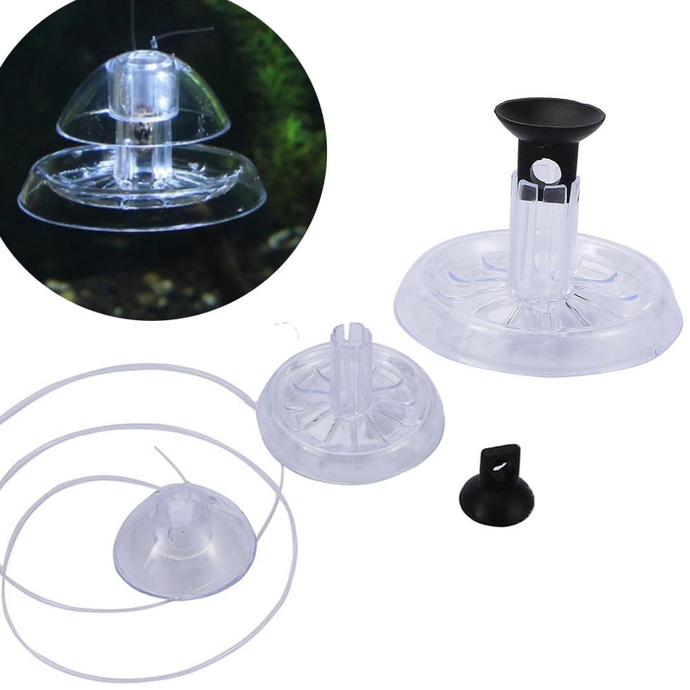 Leadigol 2Pcs Transparent Snail Catcher, Box with Fishing Line Plastic Clear Snail Catcher for Aquarium Fish Tank