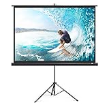 TaoTronics Projector Screen with Stand, TT-HP020 Indoor Outdoor Movie Projection Screen 4K HD with Wrinkle-Free Design (Easy to Clean, 1.1Gain, 160&deg; Viewing Angle & Includes A Carry Bag)