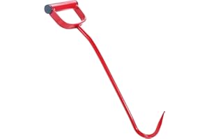 POSFLAG S47010600 17" Hay Hook Replaces 47010600 S47010600 Hay Hook, Sturdy Red Steel Hook with Handle for Effortless Picking Up Hay Bales