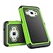 Tekcoo Galaxy Luna Case, Galaxy Amp 2 Case/Express 3 Case/J1 2016 Case, [Tmajor] Shock Absorbing Rubber Plastic Defender Case for Samsung Galaxy Luna/Amp 2/Express 3/J1 2016 -Green