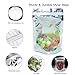 MMTX Mylar Bags 50pcs Resealable Ziplock Stand Up Bags Reusable Food Storage Aluminum Foil Pouch Bags for Coffee Beans Cookie Snack Dried Flowers Tea-5.51x7.48inch