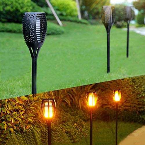 image for Fedi Apparel Solar Light 2Pack Waterproof Flickering Flames Torches Li