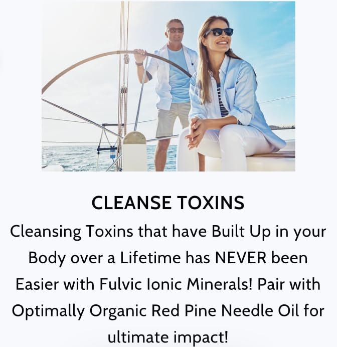 Optimally Organic Water Extracted Fulvic Ionic Minerals X200 - Patented BioActive Fulvic Acid, Humic Acid, Trace Minerals, Electrolytes & Essential Amino Acids - 5+ Month Supply