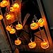 Mibor Halloween String Pumpkin Lights,13ft 10LEDs 3D Jack O-Lantern Pumpkin Lights Battery Operated Outdoor Halloween Lights(Warm White)