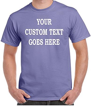 Custom T-Shirt Add Your Own Text Personalized Customized Tee Violet 2X