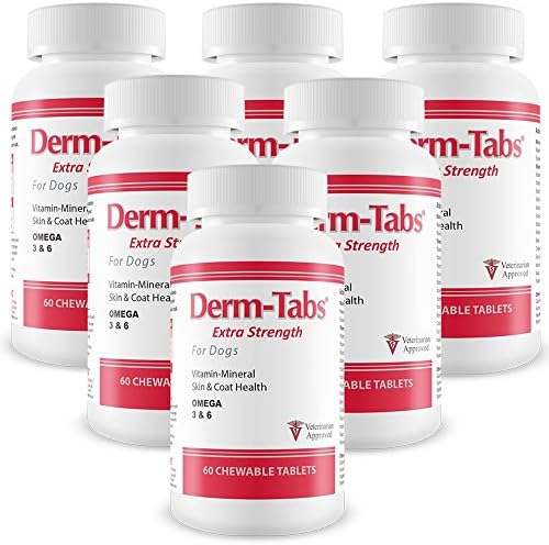 6PACK DermTabs Extra Strength for Dogs (360 Chewable Tablets)