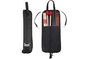 Fiozinx Drum Stick Bag, Drum Sticks Holder Drumstick Percussion Carrying Case Drumsticks Bag Handbag Oxford Bag Gift for Drumsticks, Drummers, Beginners in Band (Black)