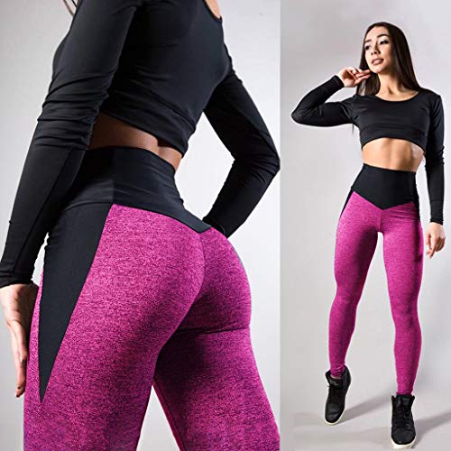 image for BPQ_W High Waist Yoga Leggings for Women's Casual Patchwork Workout Da