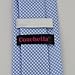 Coachella Ties Solid Color Knot Contrast Polka Dot Necktie Formal Tie 8.5cm (White/light blue)