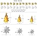 pinkblume Christmas Decorations Clearance-Metallic 3D Xmas Tree Garland,3D Hanging Large Snowflake,Paper Star Banners for Gold and Silver Christmas,New Year,Holiday Party Decorations