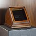 Championship Ring Display Case, 1 Slot Slanted Wooden Glass Window for Football Hockey Sports Highschool Rings
