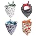 FUNPET 4 Pcs Dog Bandana Triangle Bibs Bright Coloured Scarfs Accessories for Pet Cats and Baby Puppies