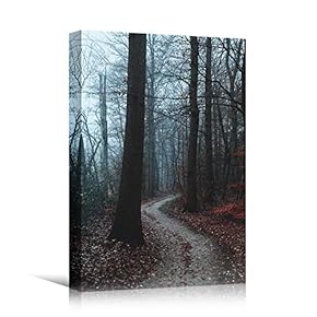 signwin Canvas Wall Art Foggy Trees Cool Dramatic...